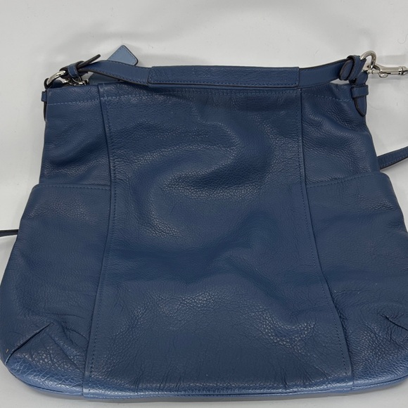 Blue Leather Shoulder Bag